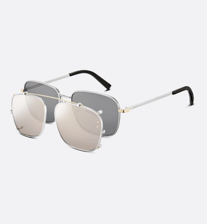 CD Diamond S4U • Gray and Beige Mirrored Square Sunglasses