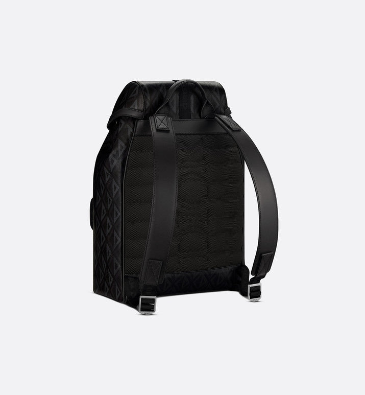 Dior Hit the Road Backpack • CD Diamond Canvas and Black Smooth Calfskin