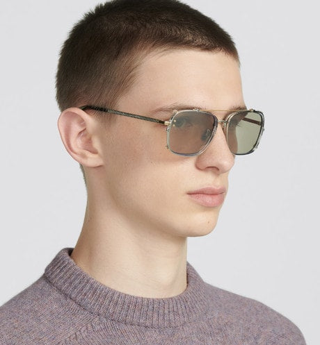 CD Diamond S4U • Gray and Beige Mirrored Square Sunglasses