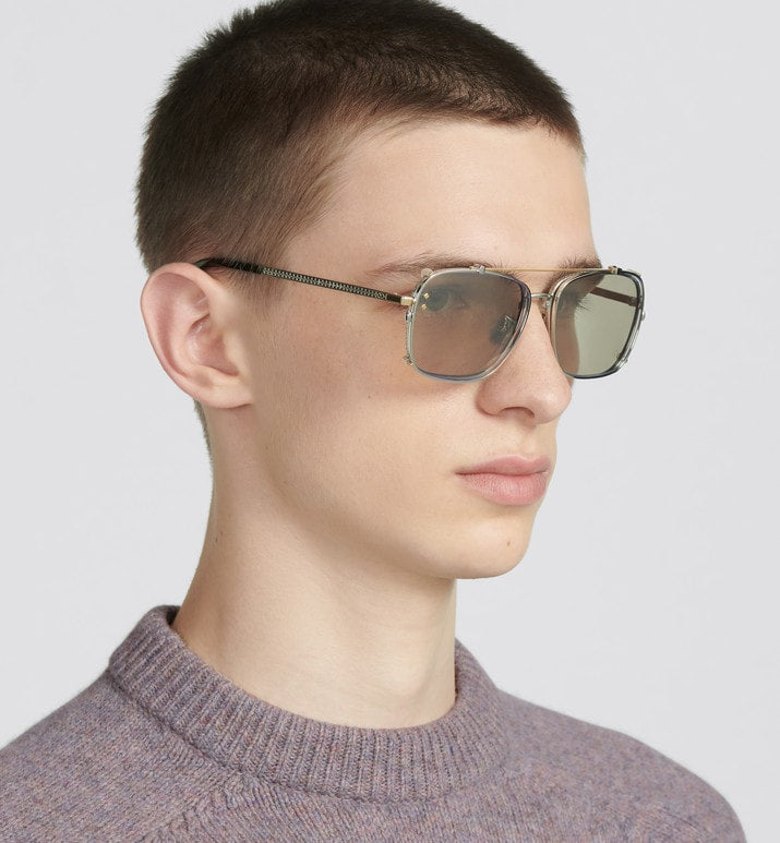 CD Diamond S4U • Gray and Beige Mirrored Square Sunglasses