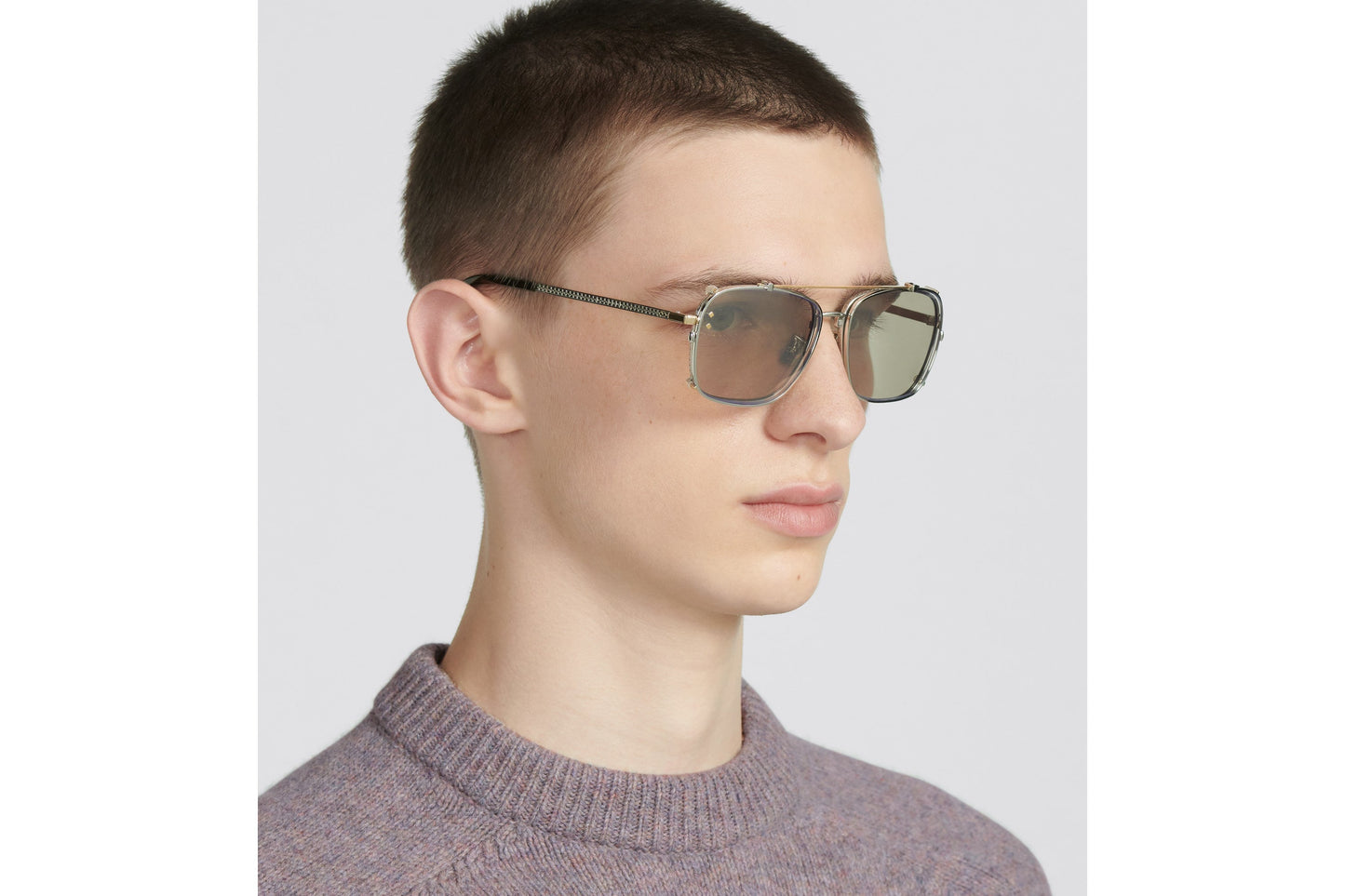 CD Diamond S4U • Gray and Beige Mirrored Square Sunglasses