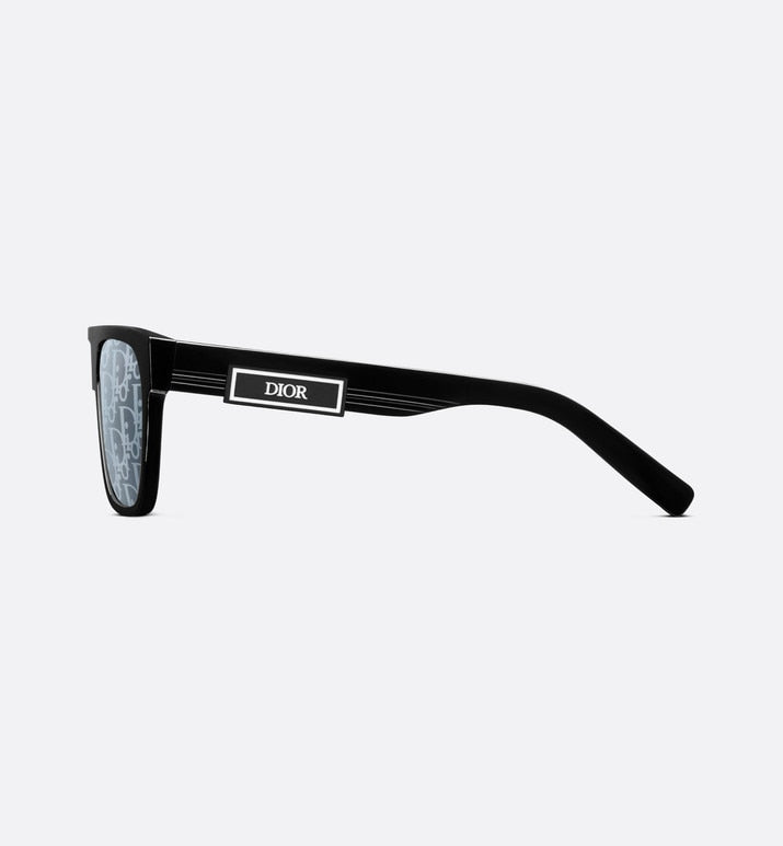 DiorB23 S3I • Black Rectangular Sunglasses with Dior Oblique Motif