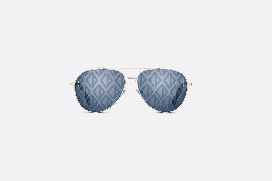 CD Diamond A1U • Blue Mirrored Pilot Sunglasses with CD Diamond Motif