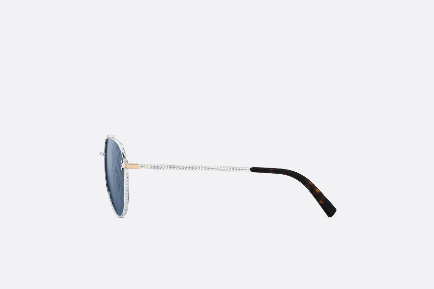 CD Diamond A1U • Blue Mirrored Pilot Sunglasses with CD Diamond Motif