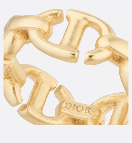 CD Navy Ring • Gold-finish metal