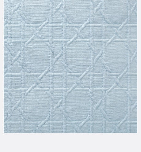 Zipped Pouch • Sky Blue Cannage Cotton Canvas