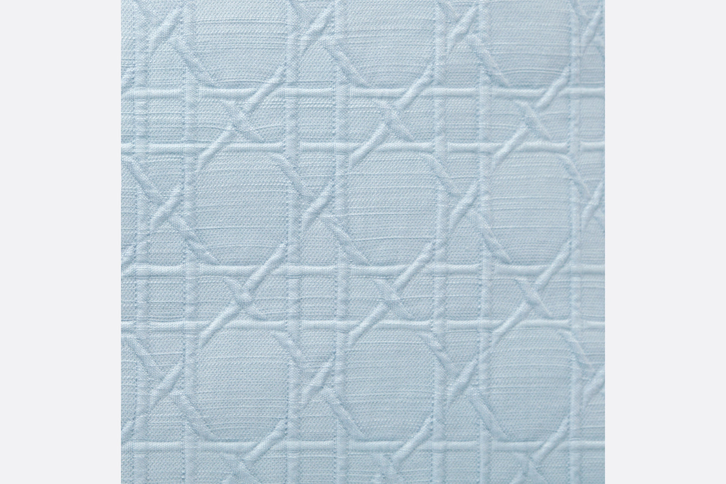 Zipped Pouch • Sky Blue Cannage Cotton Canvas