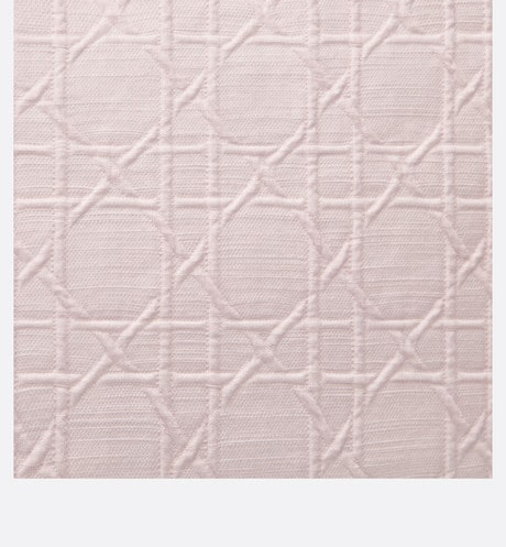 Zipped Pouch • Pale Pink Cannage Cotton Canvas