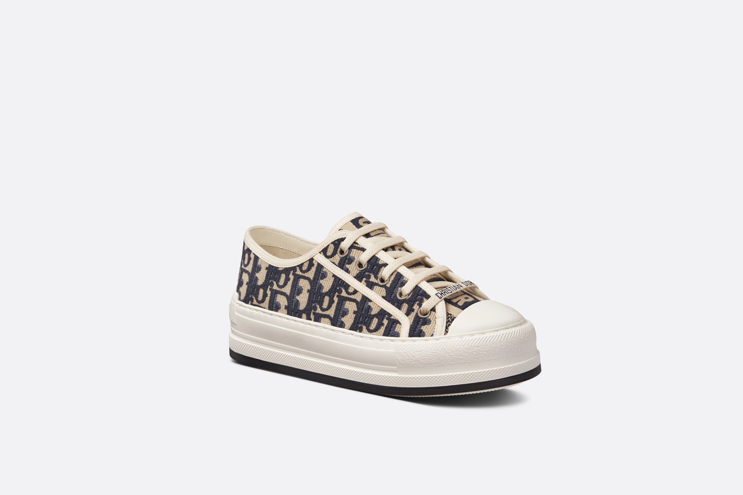 Walk'n'Dior Platform Sneaker • Deep Blue Dior Oblique Embroidered Cotton