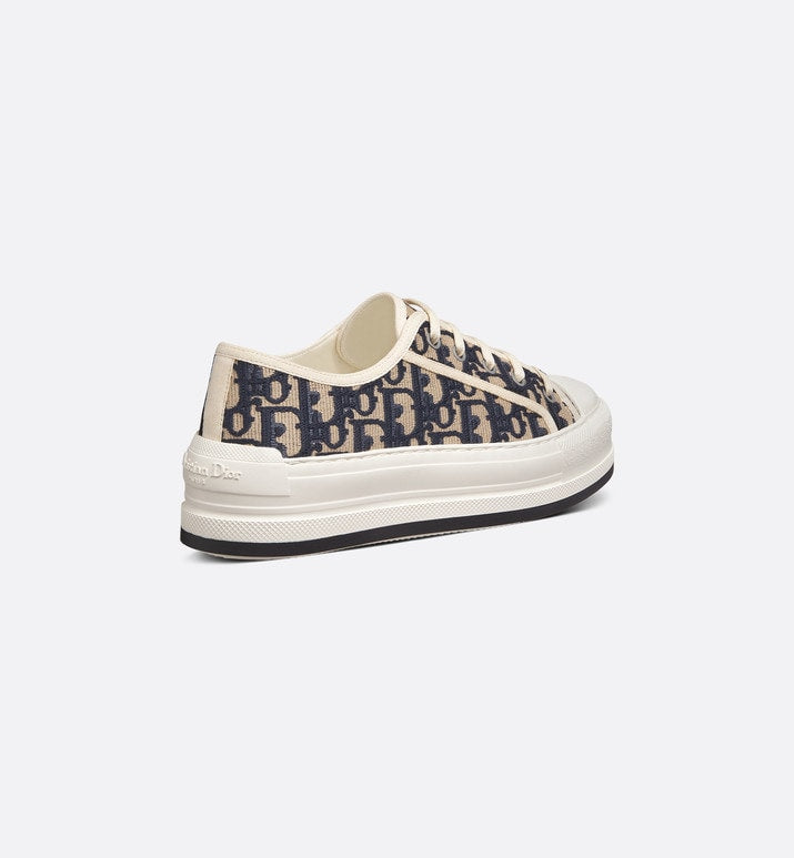 Walk'n'Dior Platform Sneaker • Deep Blue Dior Oblique Embroidered Cotton