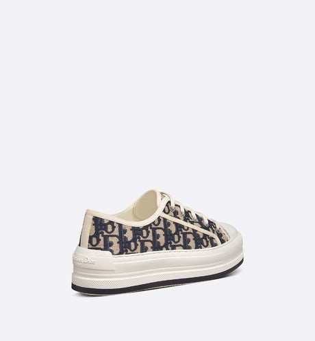 Walk'n'Dior Platform Sneaker • Deep Blue Dior Oblique Embroidered Cotton