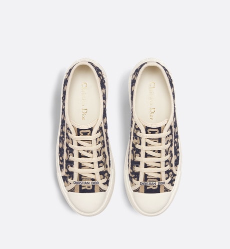 Walk'n'Dior Platform Sneaker • Deep Blue Dior Oblique Embroidered Cotton