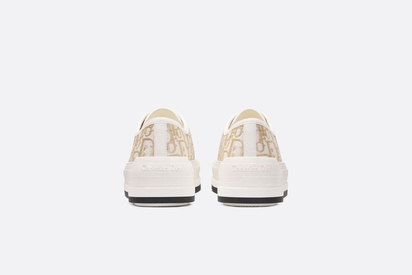 Walk'n'Dior Platform Sneaker • Gold-Tone Dior Oblique Cotton with Metallic Thread Embroidery
