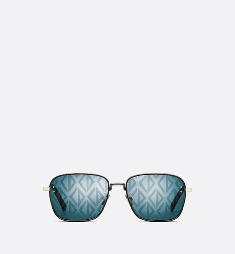 CD Diamond S4U • Blue Mirrored Square Sunglasses with CD Diamond Motif
