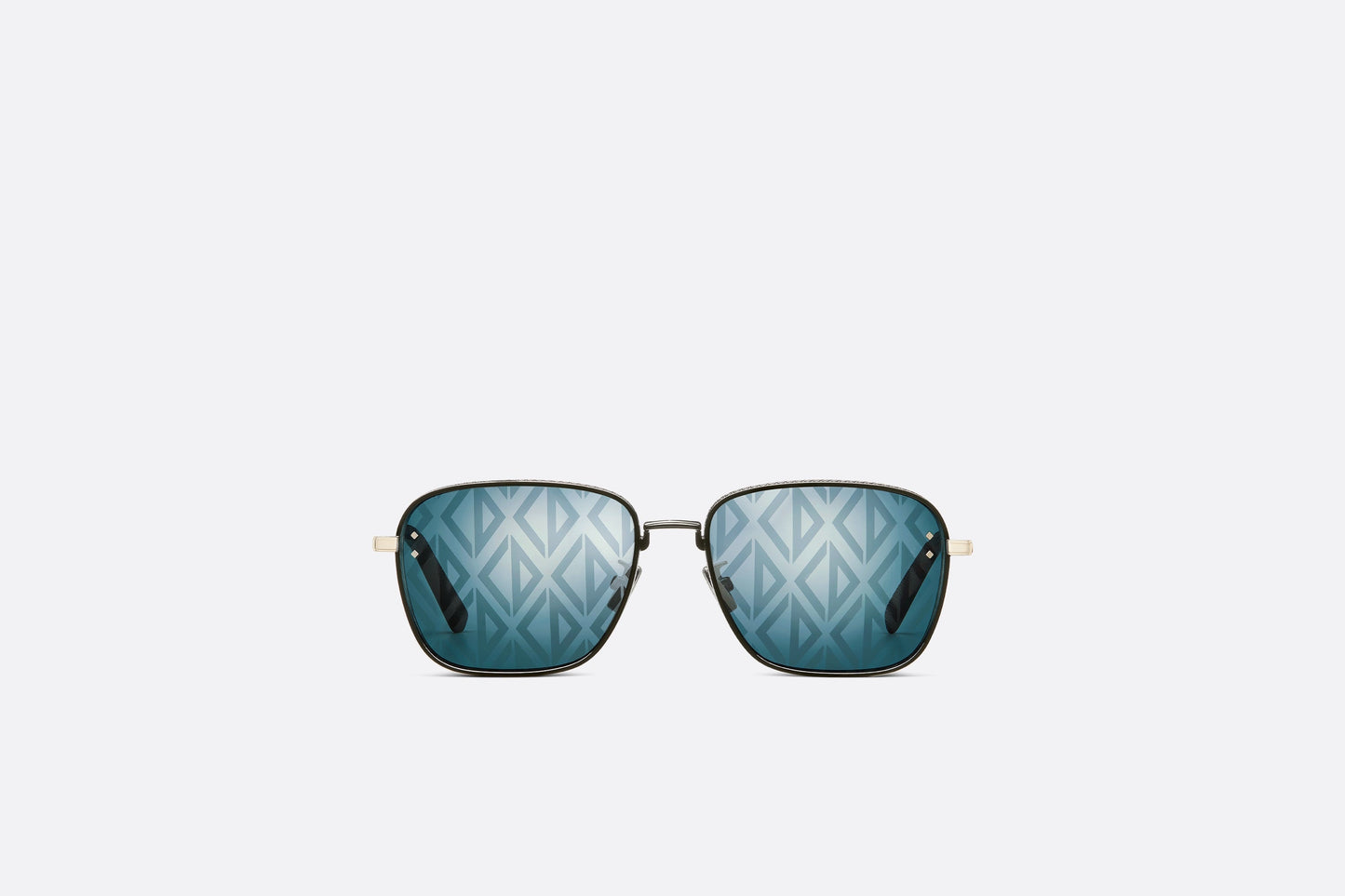 CD Diamond S4U • Blue Mirrored Square Sunglasses with CD Diamond Motif