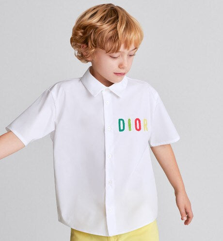 Kid's Shirt • White Cotton Poplin
