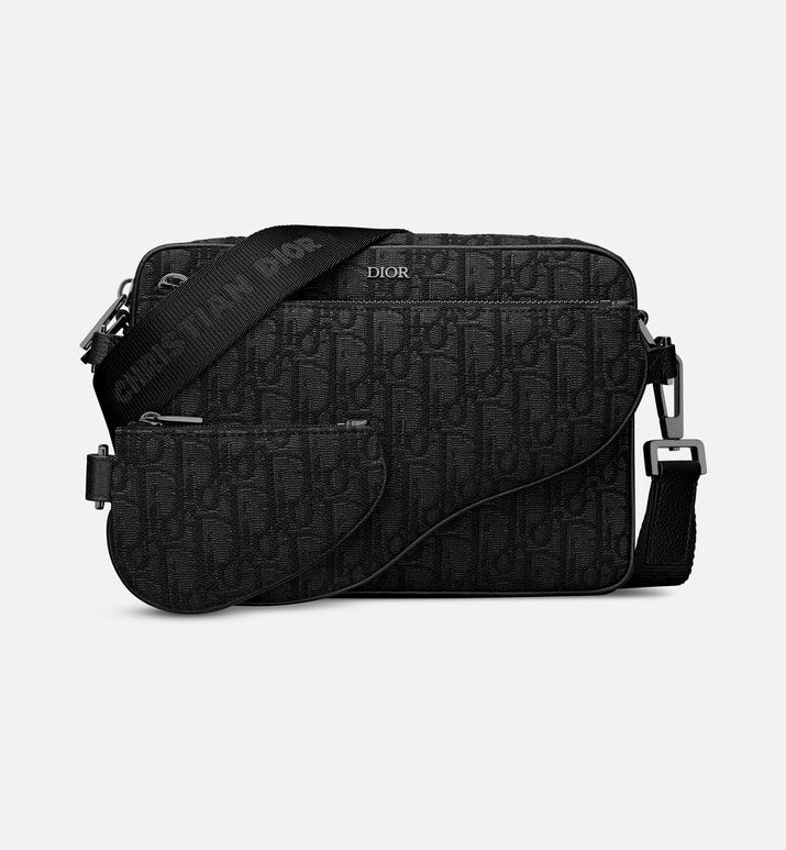 Triple Pouch • Black Dior Oblique Jacquard