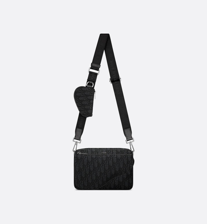Triple Pouch • Black Dior Oblique Jacquard