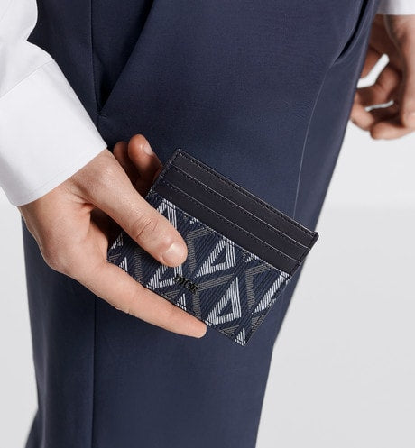 Card Holder • Navy Blue CD Diamond Canvas