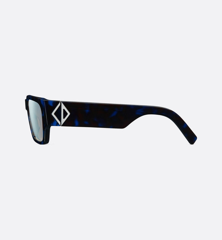 CD Diamond S5I • Blue Tortoiseshell-Effect Square Sunglasses