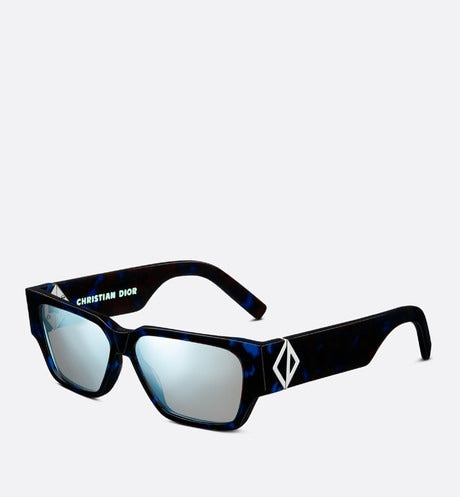 CD Diamond S5I • Blue Tortoiseshell-Effect Square Sunglasses
