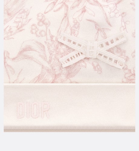 Newborn Gift Set • Ivory Cotton Interlock with Pink Lily of the Valley Print