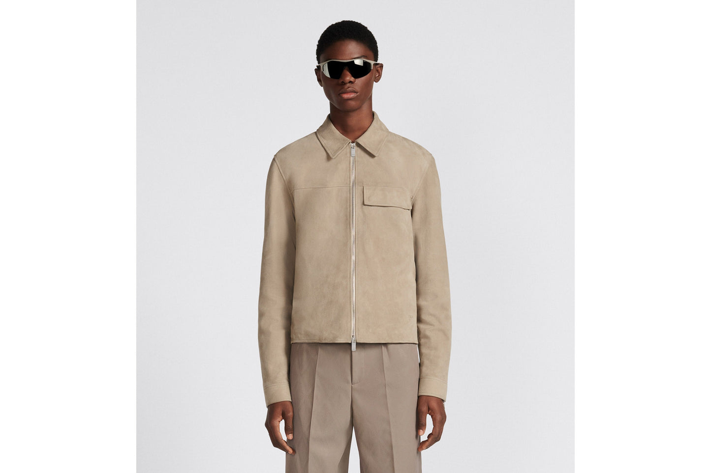 Zipped Blouson • Beige Lambskin