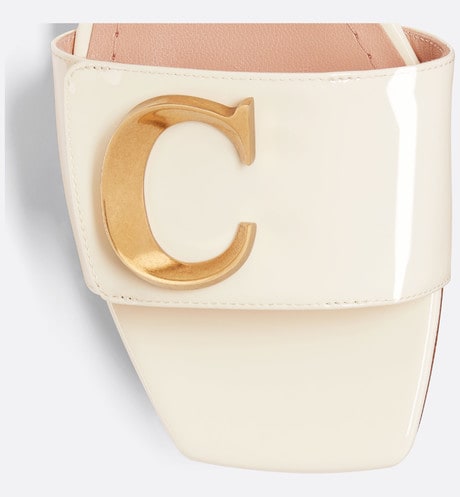 C'est Dior Slide • White Patent Calfskin