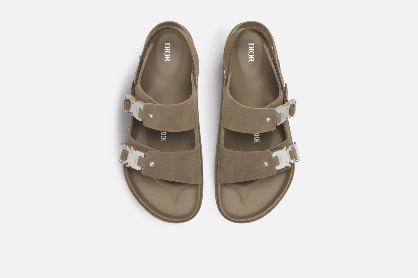 DIOR by BIRKENSTOCK Milano Sandal • Khaki Nubuck Calfskin