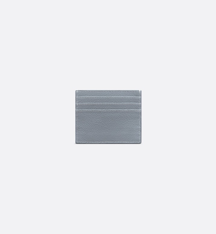 Card Holder • Dior Gray Grained Calfskin with CD Icon Signature