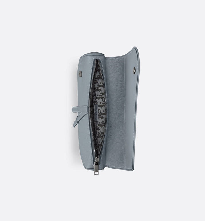Saddle Bag • Dior Gray Grained Calfskin