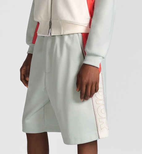 Track Shorts • Gray Cotton-Blend Jersey