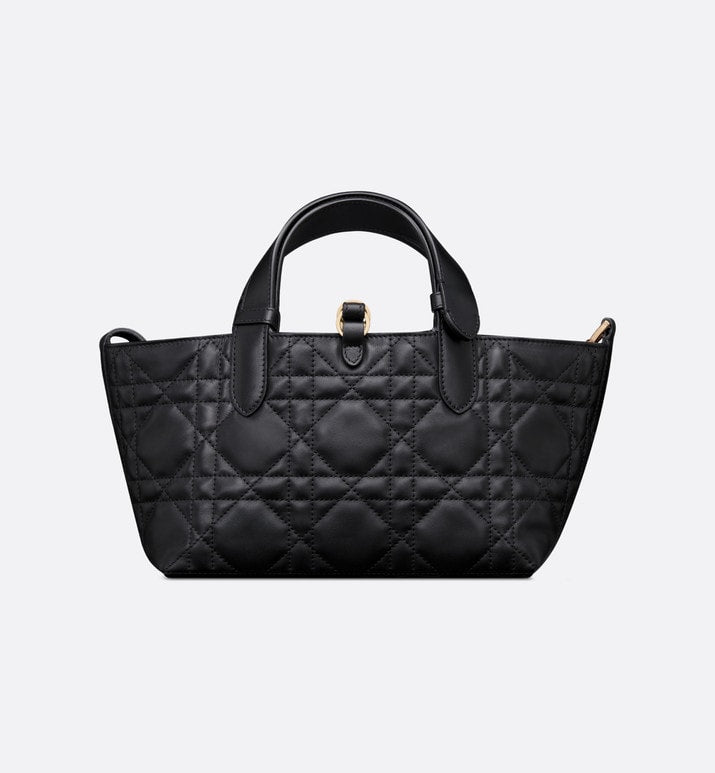 Small Dior Toujours Bag • Black Macrocannage Calfskin