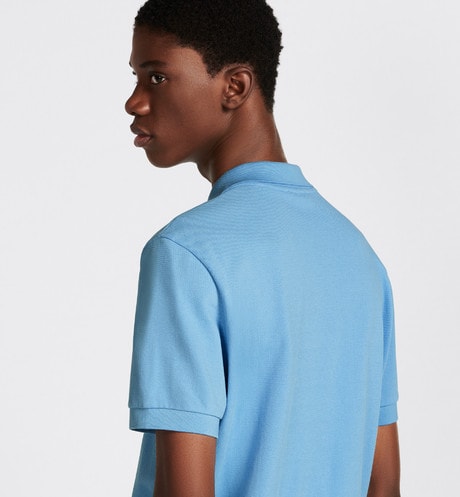 CD Icon Polo Shirt • Blue Cotton Piqué