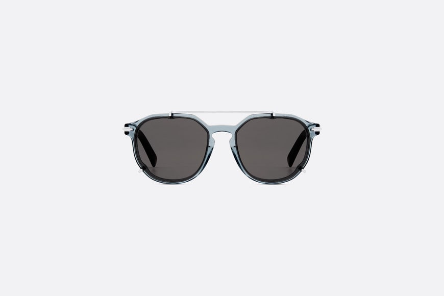 DiorBlackSuit RI • Translucent Blue and Brown Tortoiseshell-Effect Pantos Sunglasses