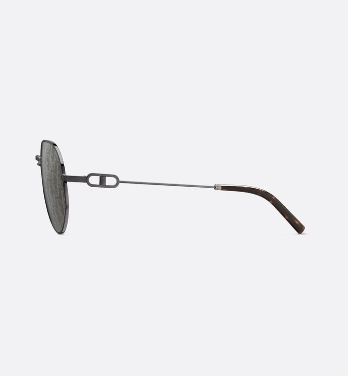 CD Link A1U • Gray Mirrored Pilot Sunglasses with Dior Oblique Motif