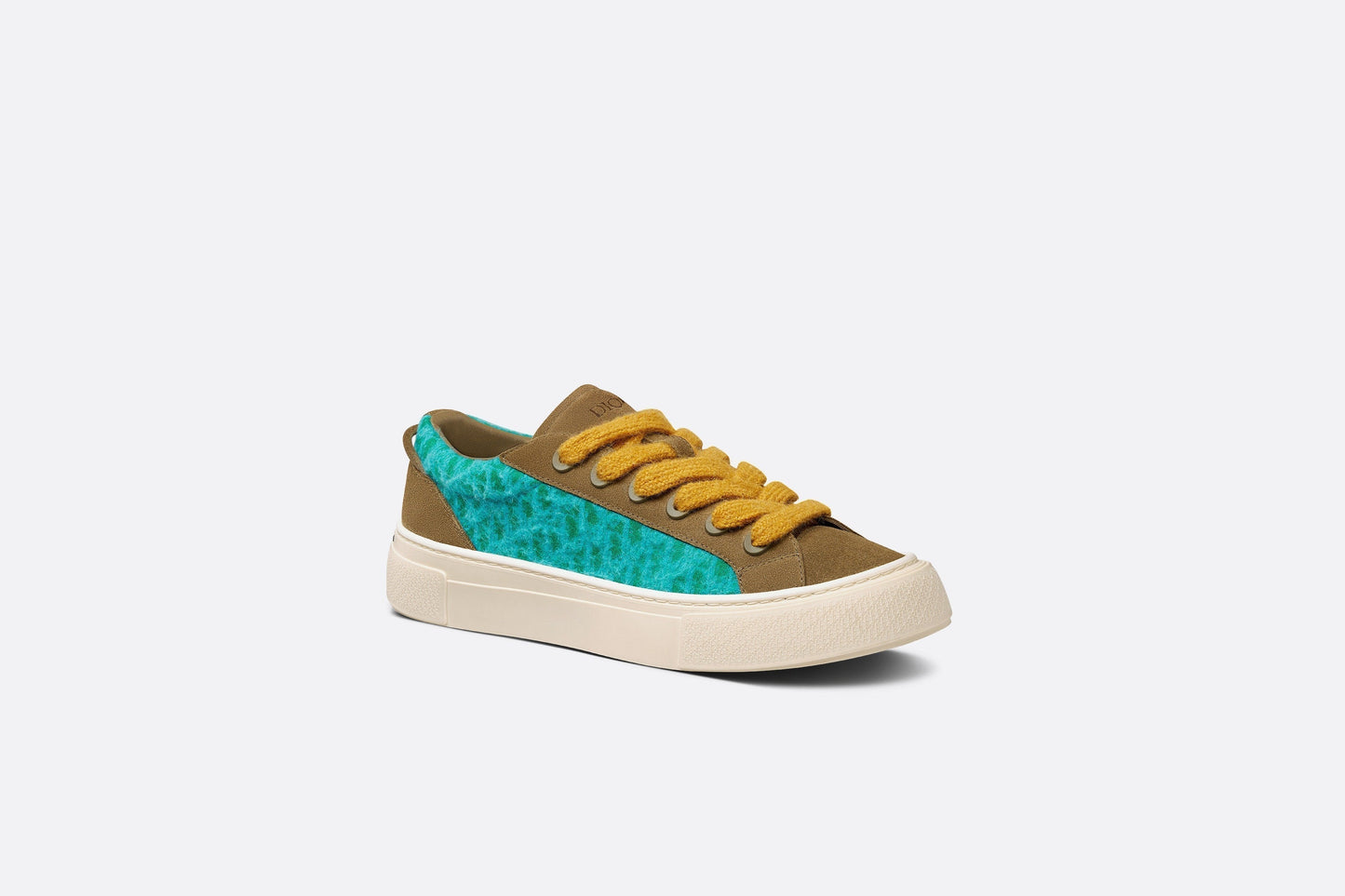 B33 Sneaker - LIMITED AND NUMBERED EDITION - with Digital Twin • Turquoise Dior Oblique Mohair and Brown Suede