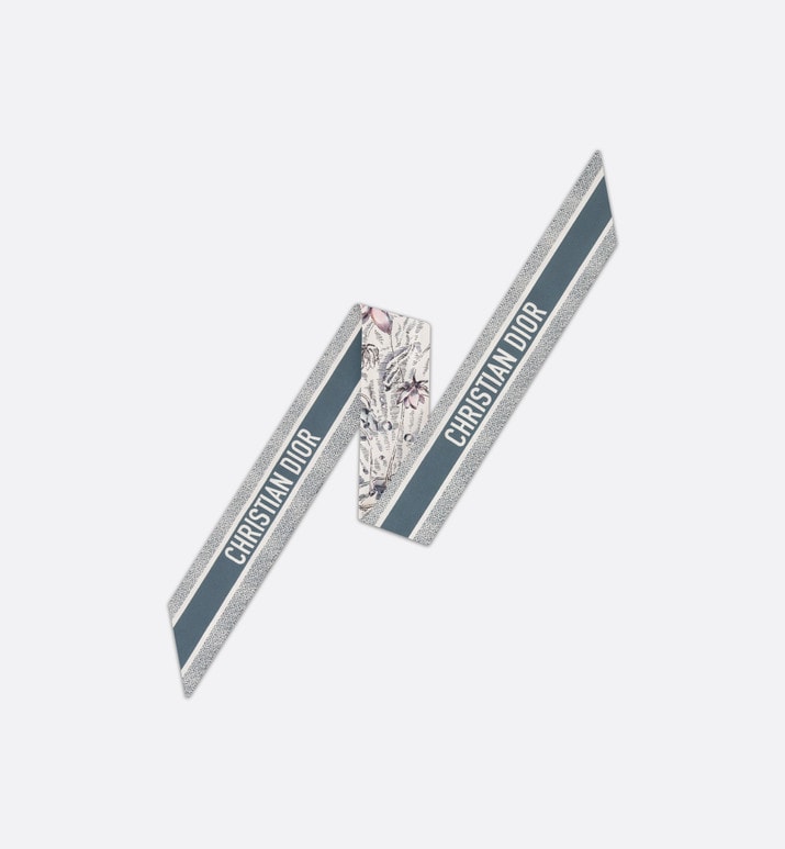 ABCDior N Nénuphar - Nymphe Mitzah Scarf • Ivory Multicolor Silk Twill