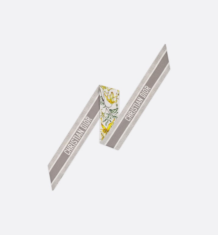 ABCDior Y Ylang-Ylang - Yeux Mitzah Scarf • Ivory Multicolor Silk Twill