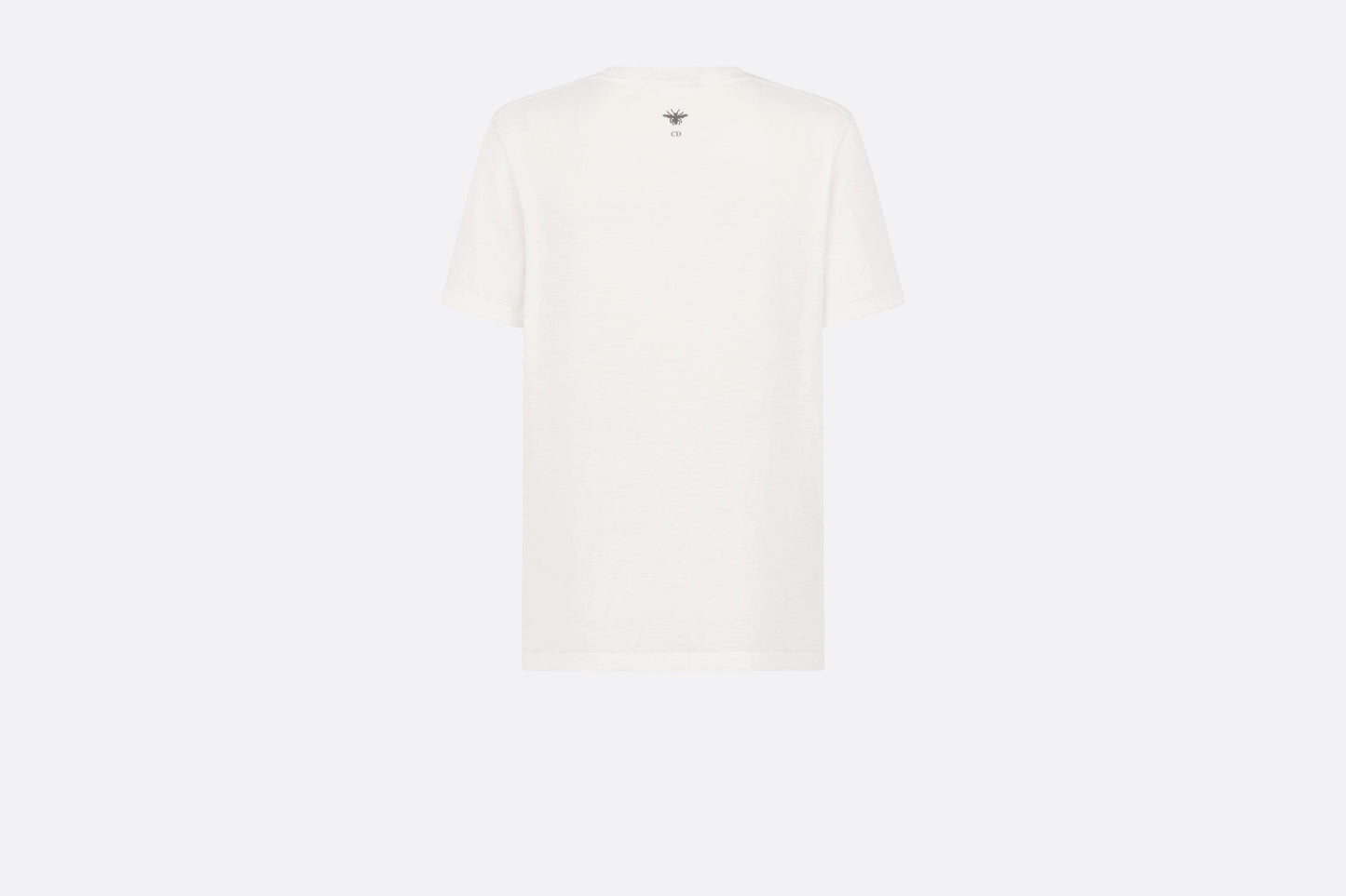 'Non Je Ne Regrette Rien' T-Shirt • White Technical Cotton Jersey with Crinkled Effect