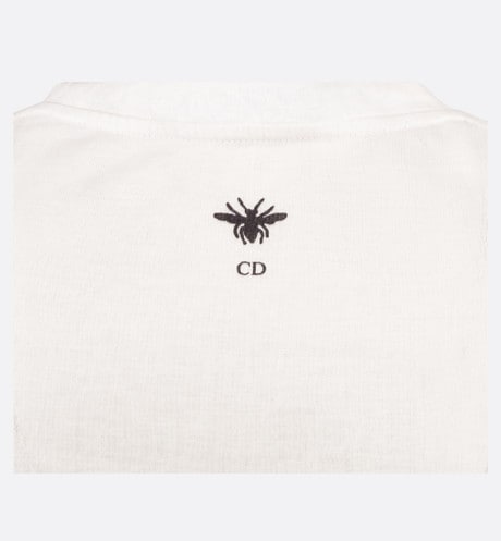 'Non Je Ne Regrette Rien' T-Shirt • White Technical Cotton Jersey with Crinkled Effect