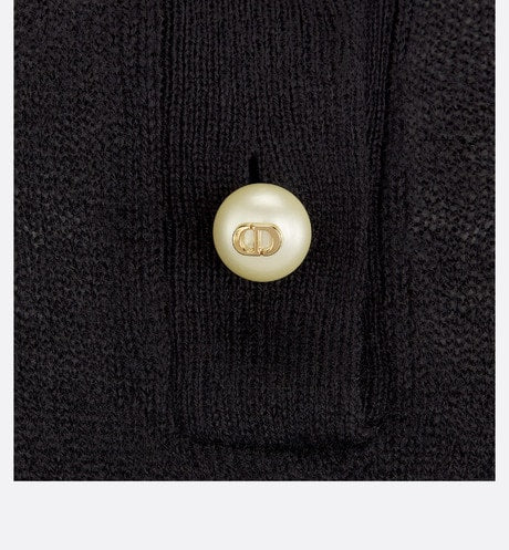 Tied Collar Sweater • Black Cashmere Knit