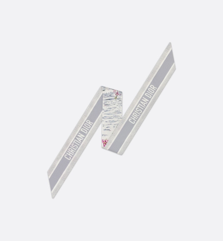 ABCDior B Bougainvillée - Brise Marine Mitzah Scarf • Ivory Multicolor Silk Twill