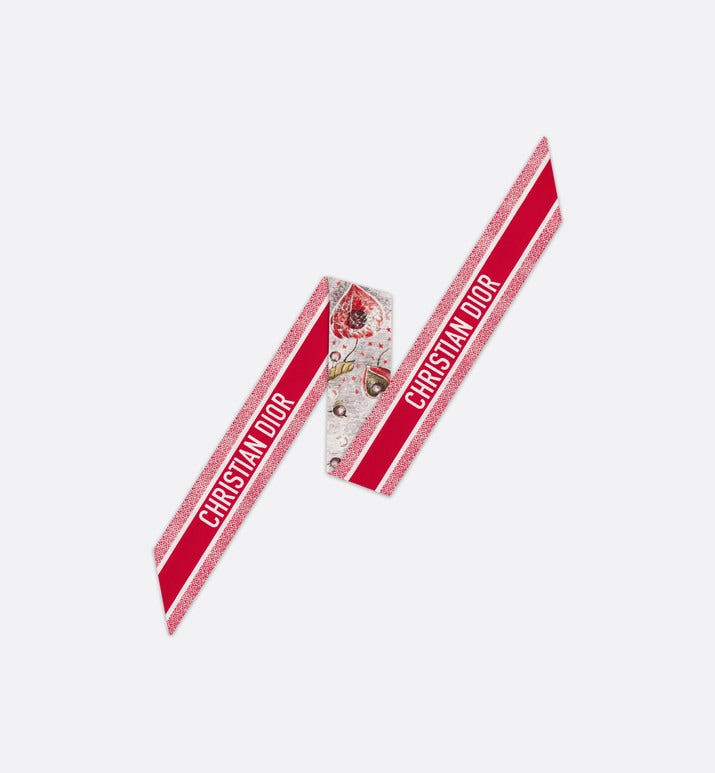 ABCDior A Alkékenge - Amour Mitzah Scarf • Ivory Multicolor Silk Twill