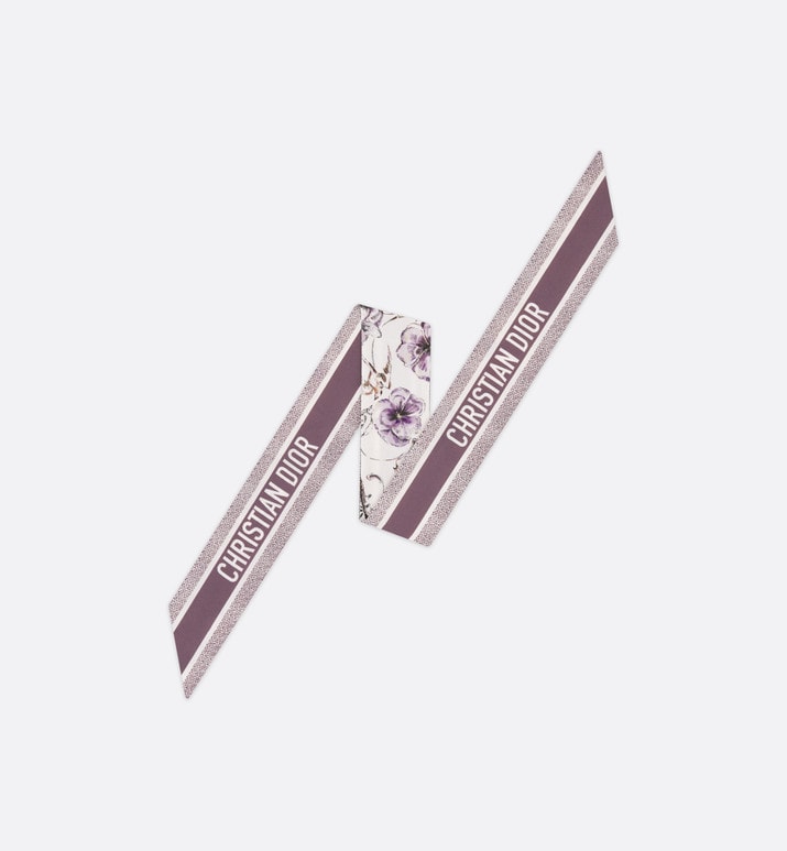 ABCDior V Violette - Voler Mitzah Scarf • Ivory Multicolor Silk Twill