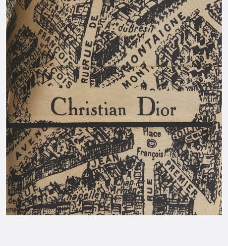 Dior Chez Moi Shirt • Beige and Black Silk Twill with Plan de Paris Motif