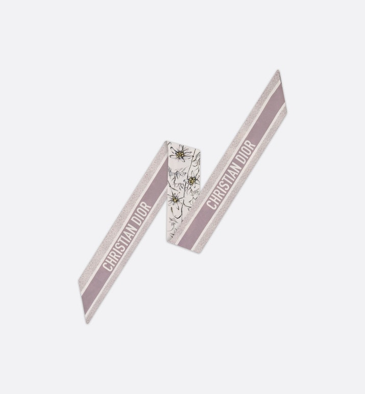 ABCDior E Edelweiss - Étoile Mitzah Scarf • Ivory Multicolor Silk Twill