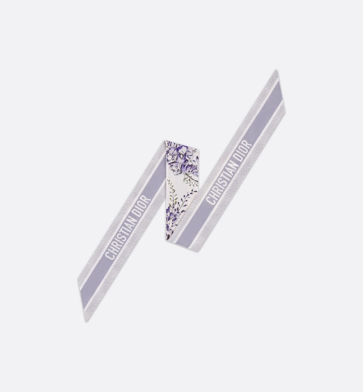 ABCDior G Glycine - Grâce du Printemps Mitzah Scarf • Ivory Multicolor Silk Twill