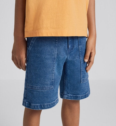 Kid's Bermuda Shorts • Blue Cotton Denim