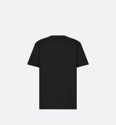 Relaxed-Fit DIOR TEARS T-Shirt • Black Slub Cotton Jersey